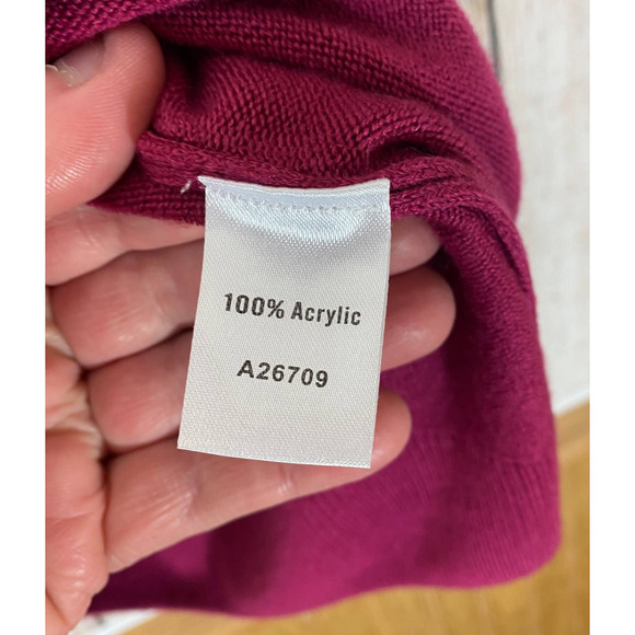 Appleseeds Dark Pink Lightweight Mock Turtleneck Sweater 3X New - Picture 5 of 5